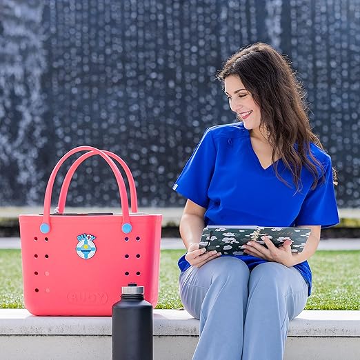 Large Rubber Tote Bag With Waterproof Zipper Pocket | Easy To Clean EVA Rubber Beach Bag With Holes | Beach Bags For Women