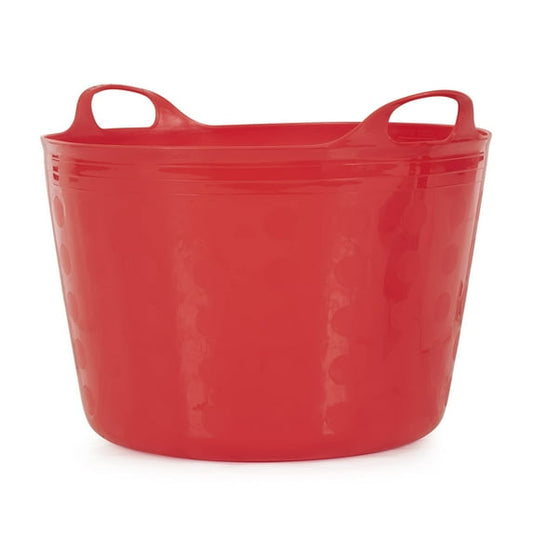 Tuff Stuff Products F16-RD 16 Gallons Outdoor Carry Flex Tub Storage Bin Container Tote Tubs Bucket with Carrying Handles